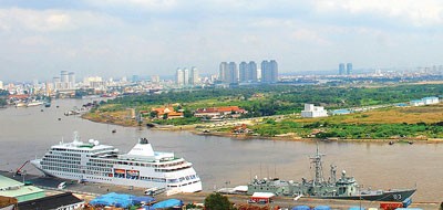 Thu Thiem New Urban Area viewed from District 1 in HCMC (Photo: SGGP) Thu Thiem New Urban Area viewed from District 1 in HCMC (Photo: SGGP)